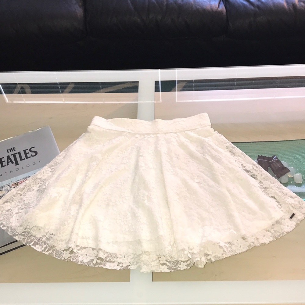 Hollister White Lace Skirt